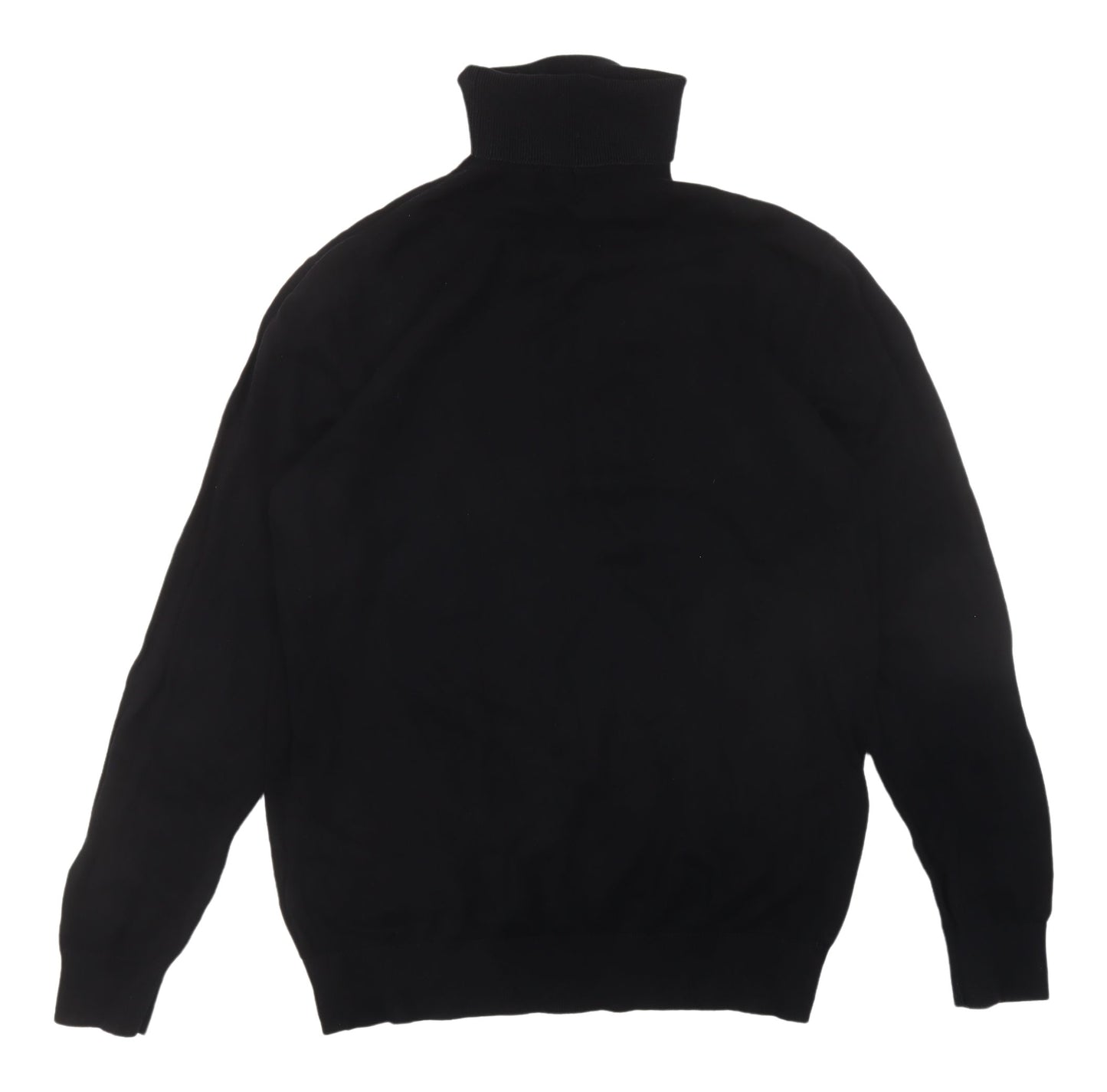 H&M Men's Black High Neck Pullover, Medium, Casual