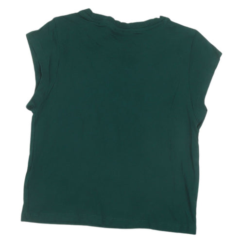 H&M Women's Green Sleeveless T-Shirt, Size 12