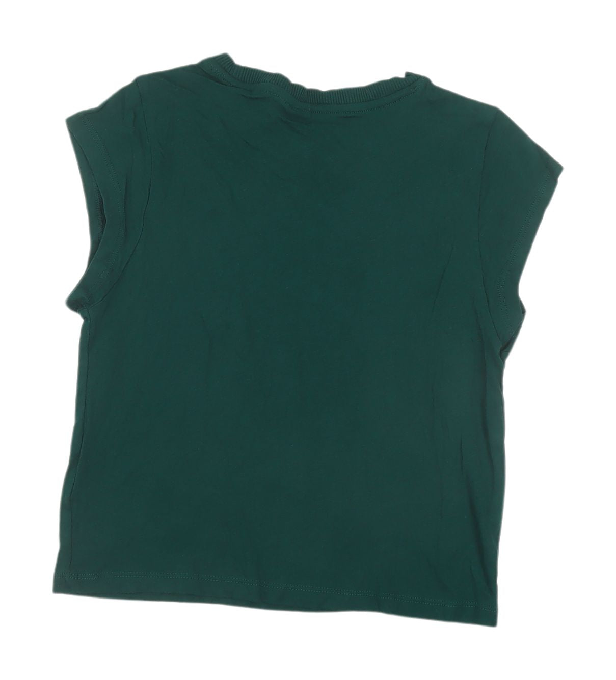 H&M Women's Green Sleeveless T-Shirt, Size 12