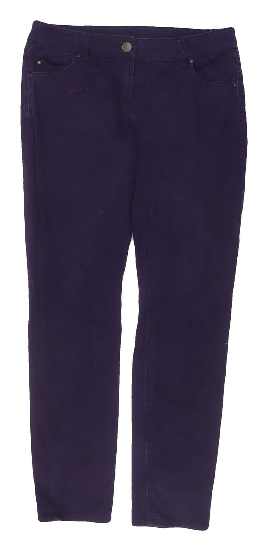 Wallis Women's Purple Straight Jeans Size 12