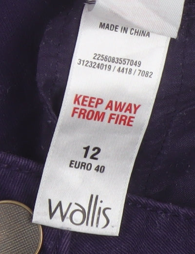 Wallis Women's Purple Straight Jeans Size 12