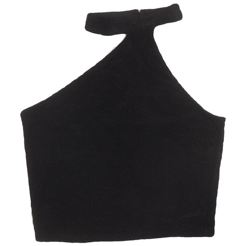 Noisy May Women's Black Cropped Halter Tank M