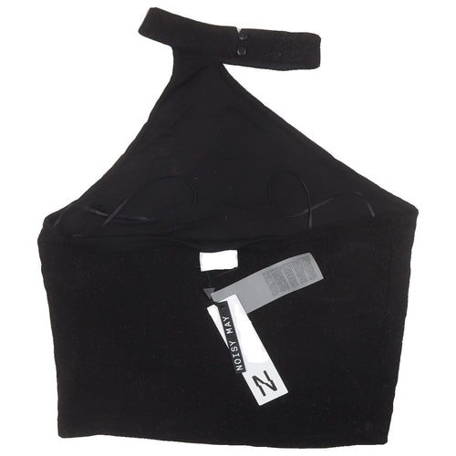 Noisy May Women's Black Cropped Halter Tank M
