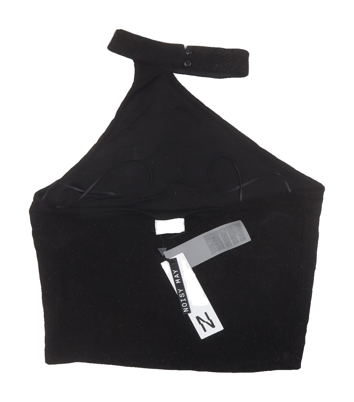 Noisy May Women's Black Cropped Halter Tank M