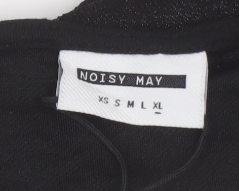 Noisy May Women's Black Cropped Halter Tank M