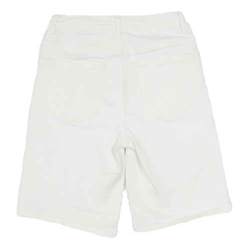 Marks and Spencer Women's White Boyfriend Shorts