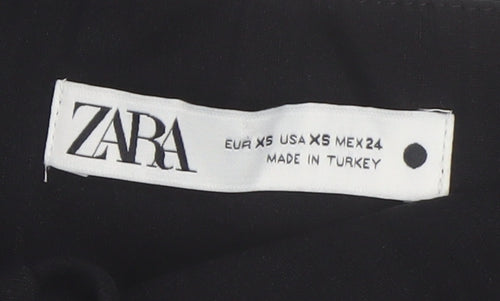 Zara Women's Black Cropped Blouse XS