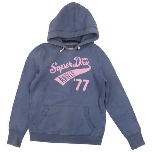 Superdry Women's Blue Medium Vintage Pullover Hoodie