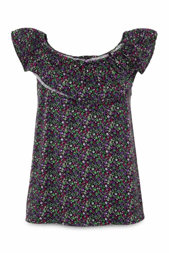 Front view of Dorothy Perkins Women's Floral Cropped Blouse, size 10