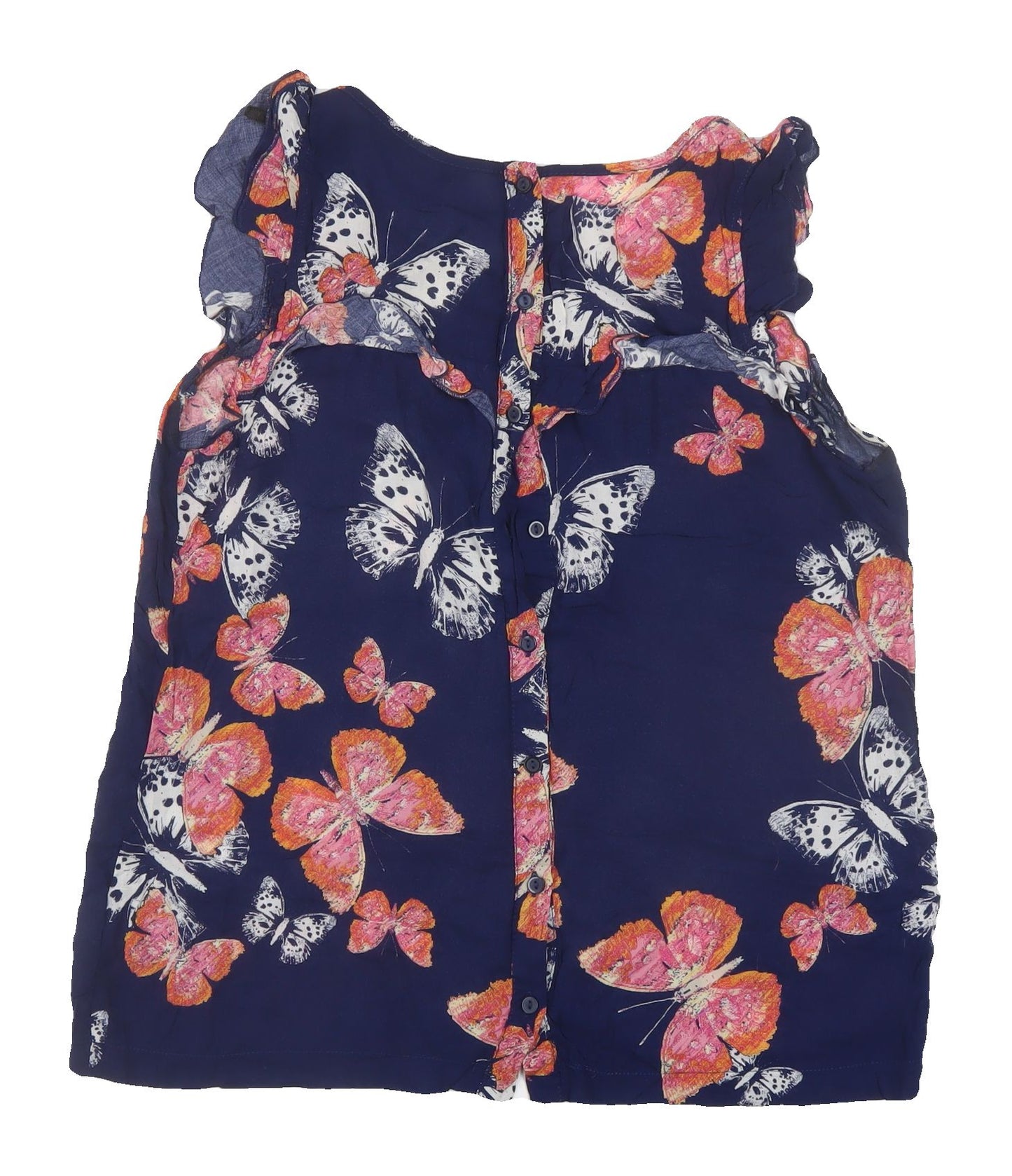 Dorothy Perkins Women's Blue Floral Sleeveless Blouse Size 10