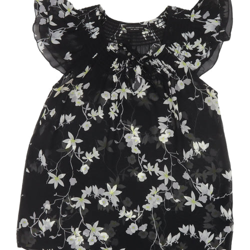 Dorothy Perkins Women's Black Floral Blouse, Size 10