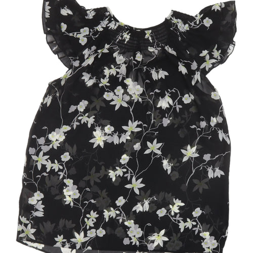 Dorothy Perkins Women's Black Floral Blouse, Size 10