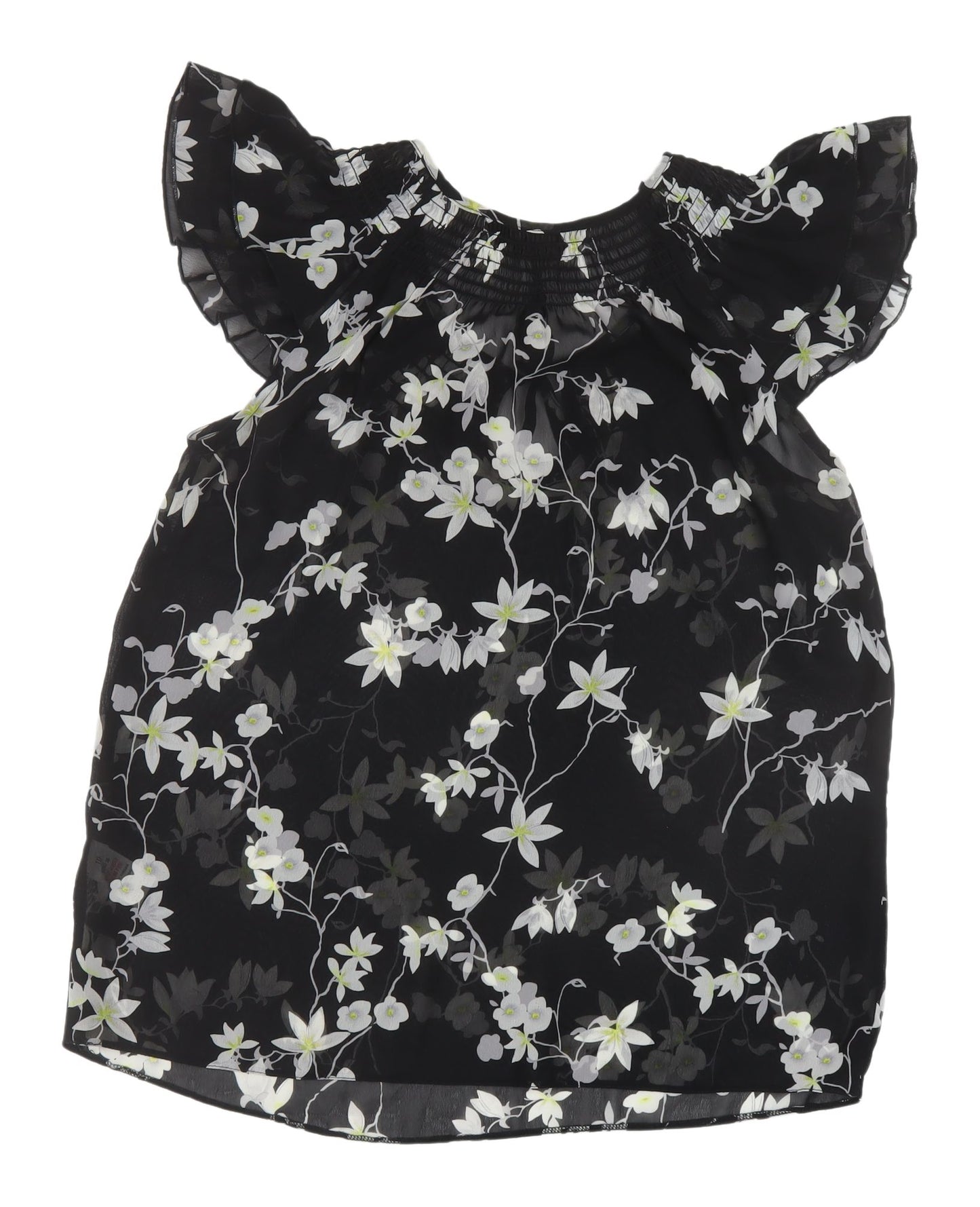 Dorothy Perkins Women's Black Floral Blouse, Size 10