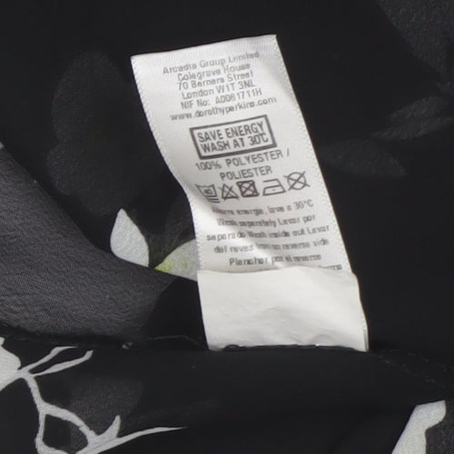 Dorothy Perkins Women's Black Floral Blouse, Size 10