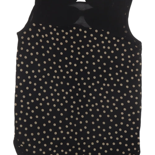 Next Women's Black Polka Dot Sleeveless Tank Top