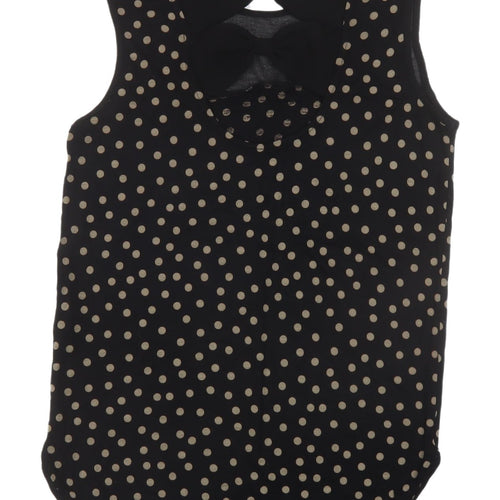 Next Women's Black Polka Dot Sleeveless Tank Top