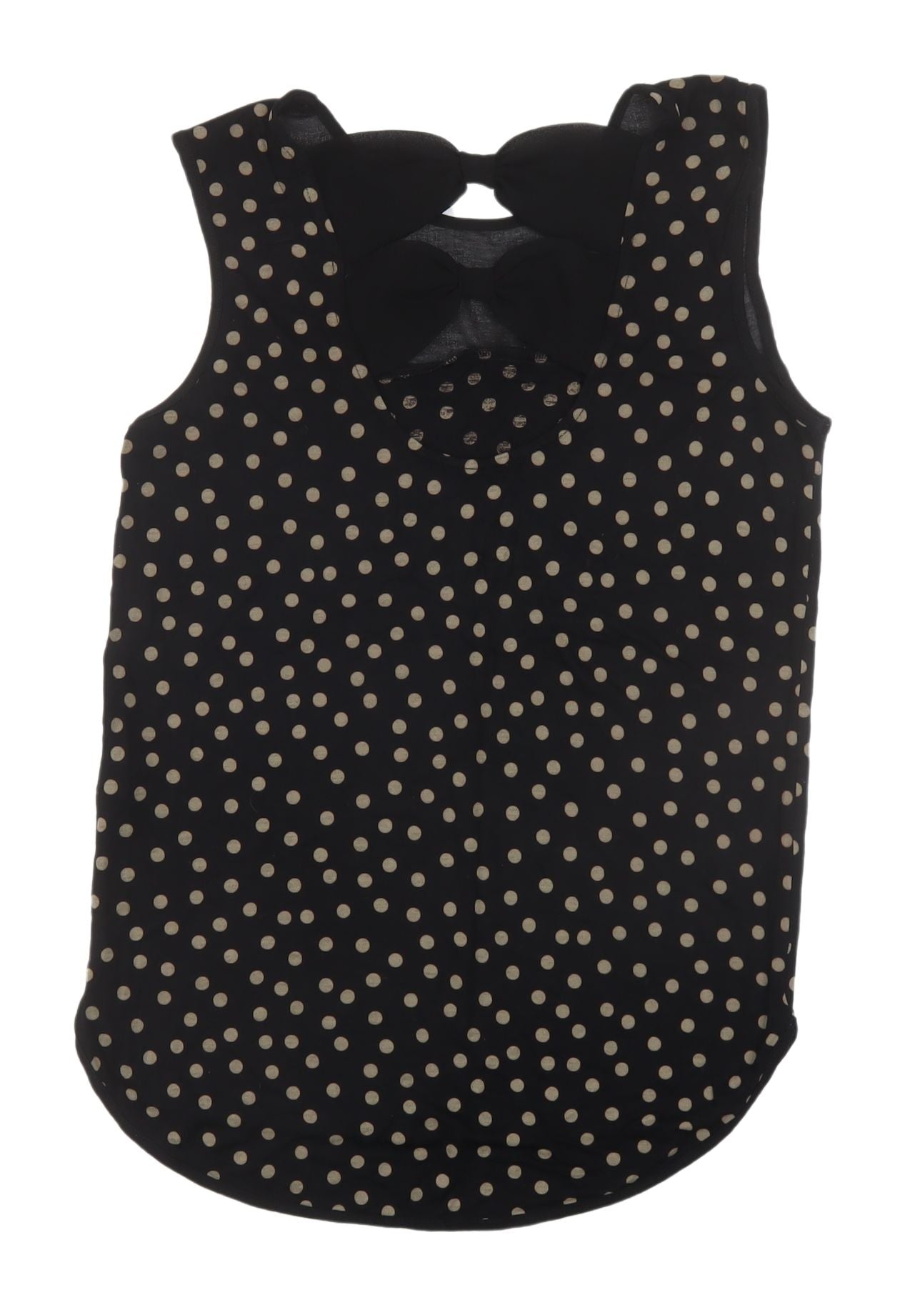 Next Women's Black Polka Dot Sleeveless Tank Top