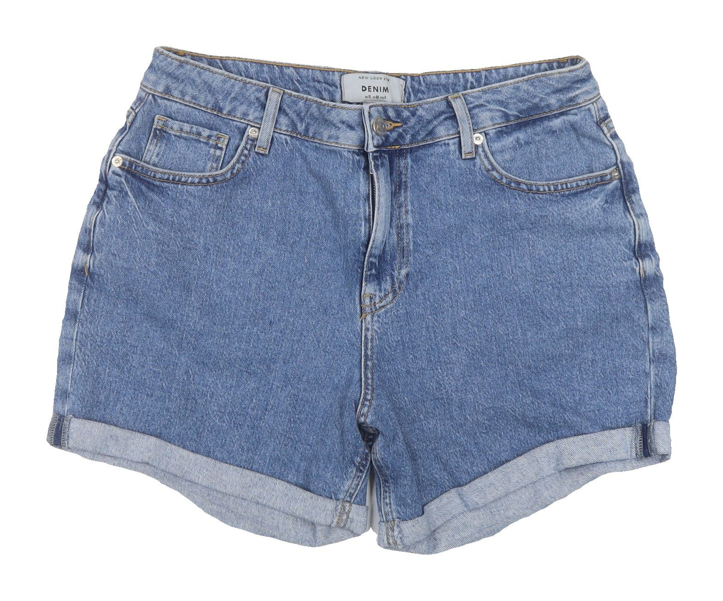 New Look Womens Blue Boyfriend Denim Shorts Size 12