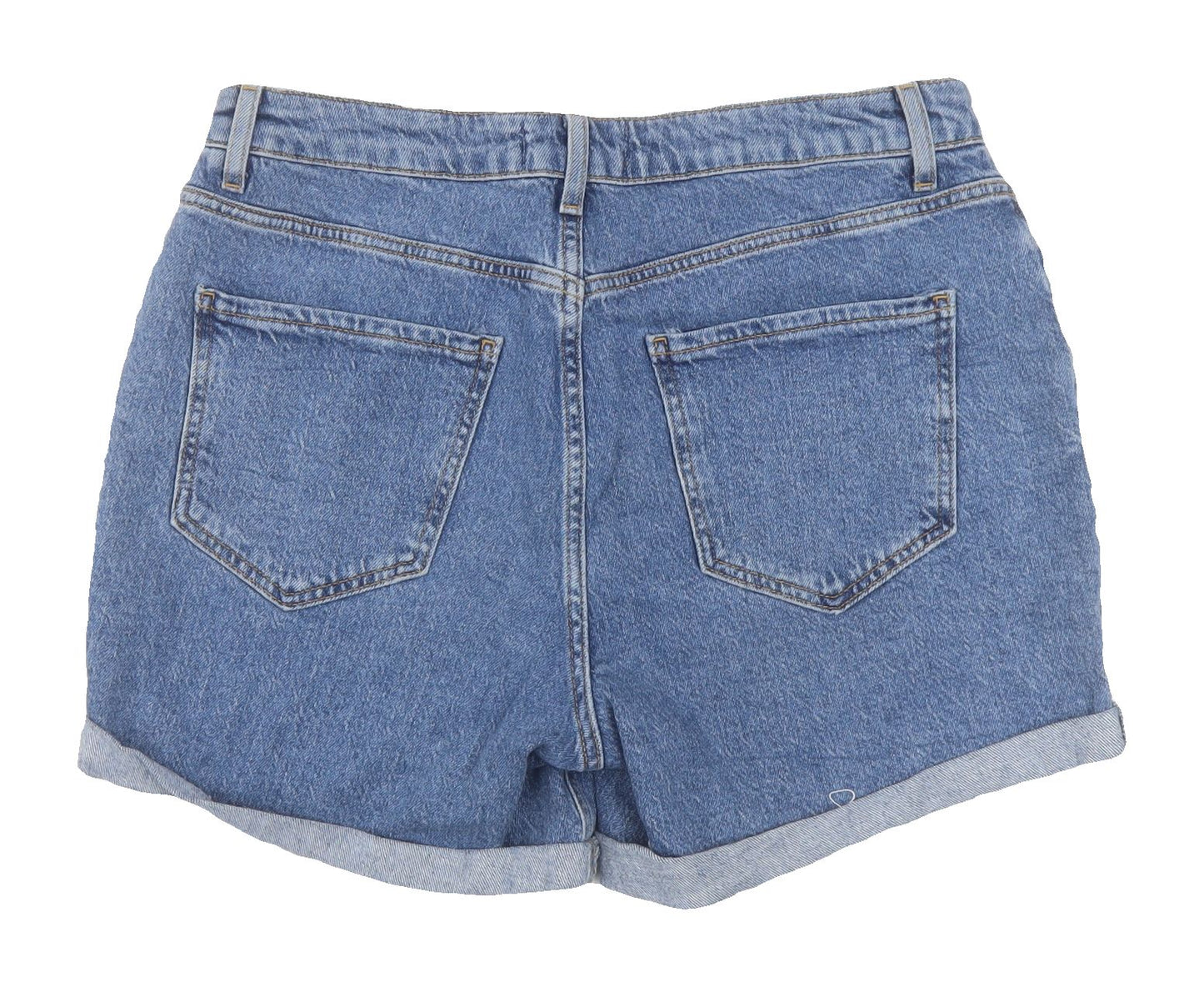New Look Womens Blue Boyfriend Denim Shorts Size 12