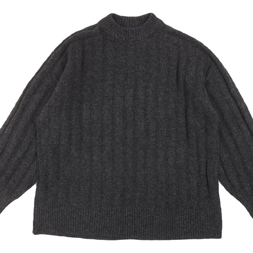 H&M Men's Grey Cable-Knit Pullover Jumper M