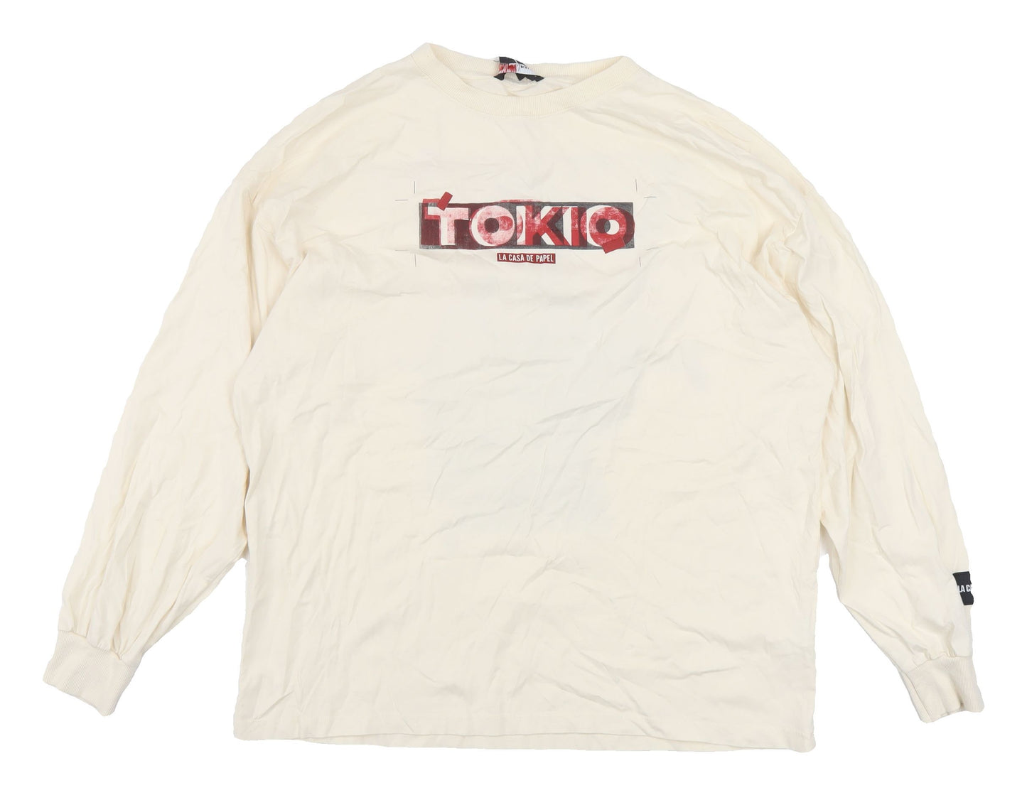 Pull&Bear Unisex Ivory M Tokyo La Casa de Papel Sweatshirt