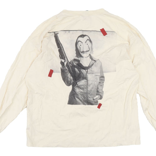 Pull&Bear Unisex Ivory M Tokyo La Casa de Papel Sweatshirt