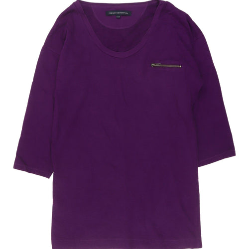 French Connection Women's Purple T-Shirt Size 12