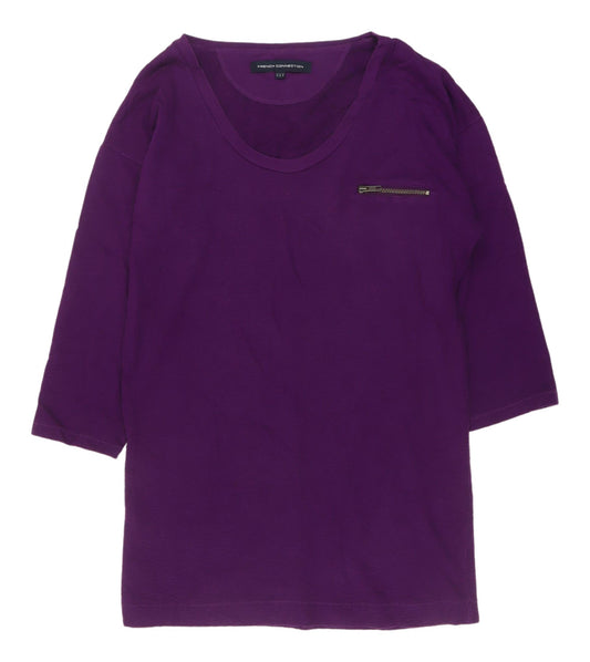 French Connection Women's Purple T-Shirt Size 12