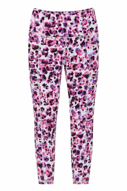 Front view of Ghost Women's Multicoloured Animal Print Leggings - M