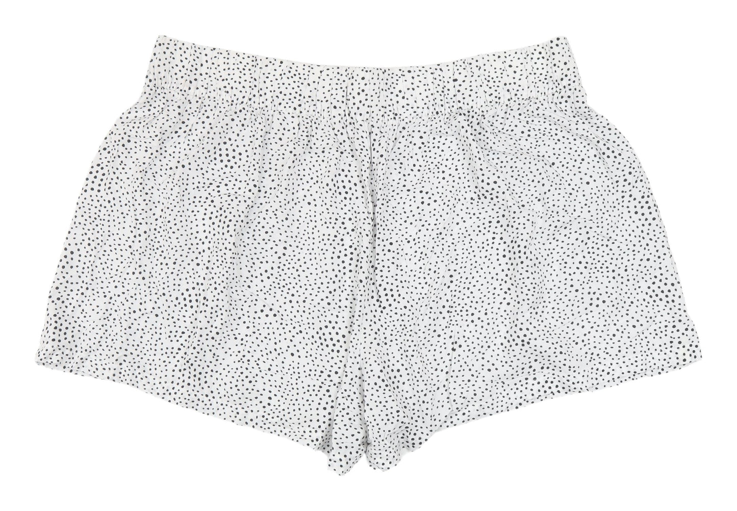 Marks and Spencer Women's White Polka Dot Shorts Size 22