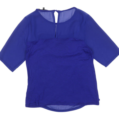 Betty Jackson Black Women's Blue Blouse Size 14