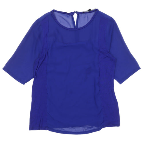 Betty Jackson Black Women's Blue Blouse Size 14