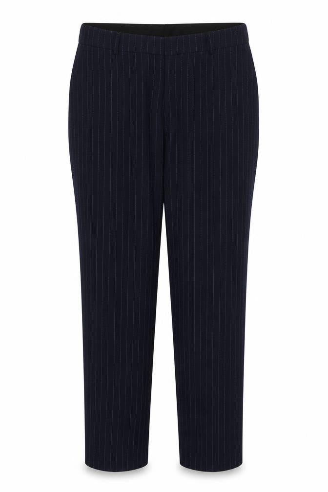 Front view of H&M Women's Black Striped Dress Pants, size 14