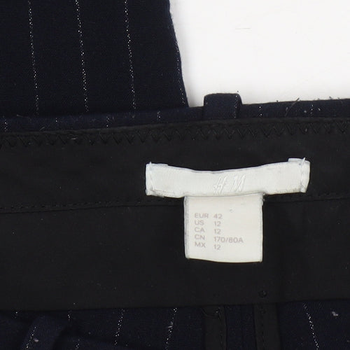 H&M Women's Black Striped Dress Pants Size 14