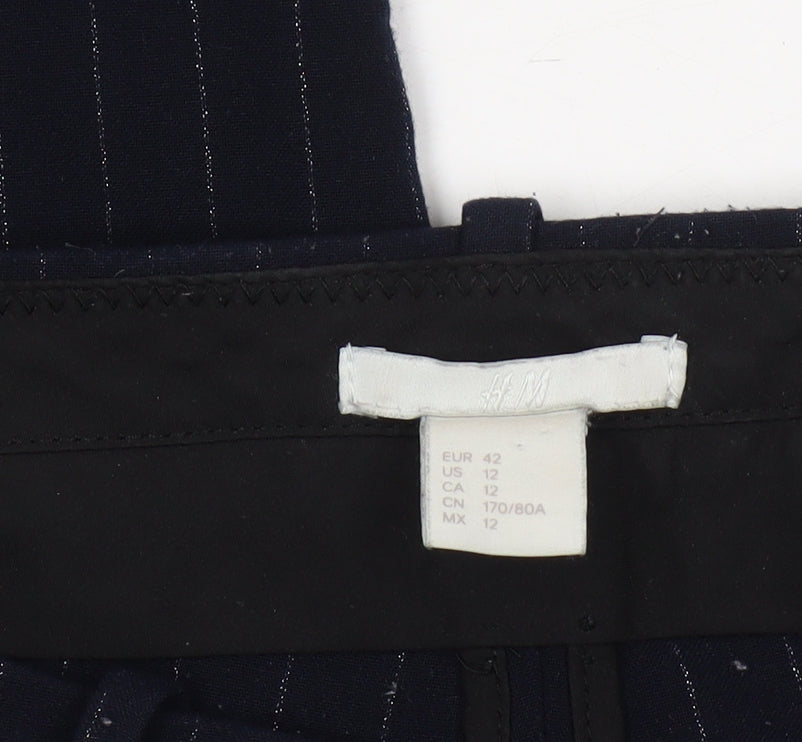 H&M Women's Black Striped Dress Pants Size 14
