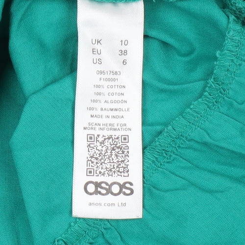 ASOS Women's Green Trapeze Swing Dress Size 10