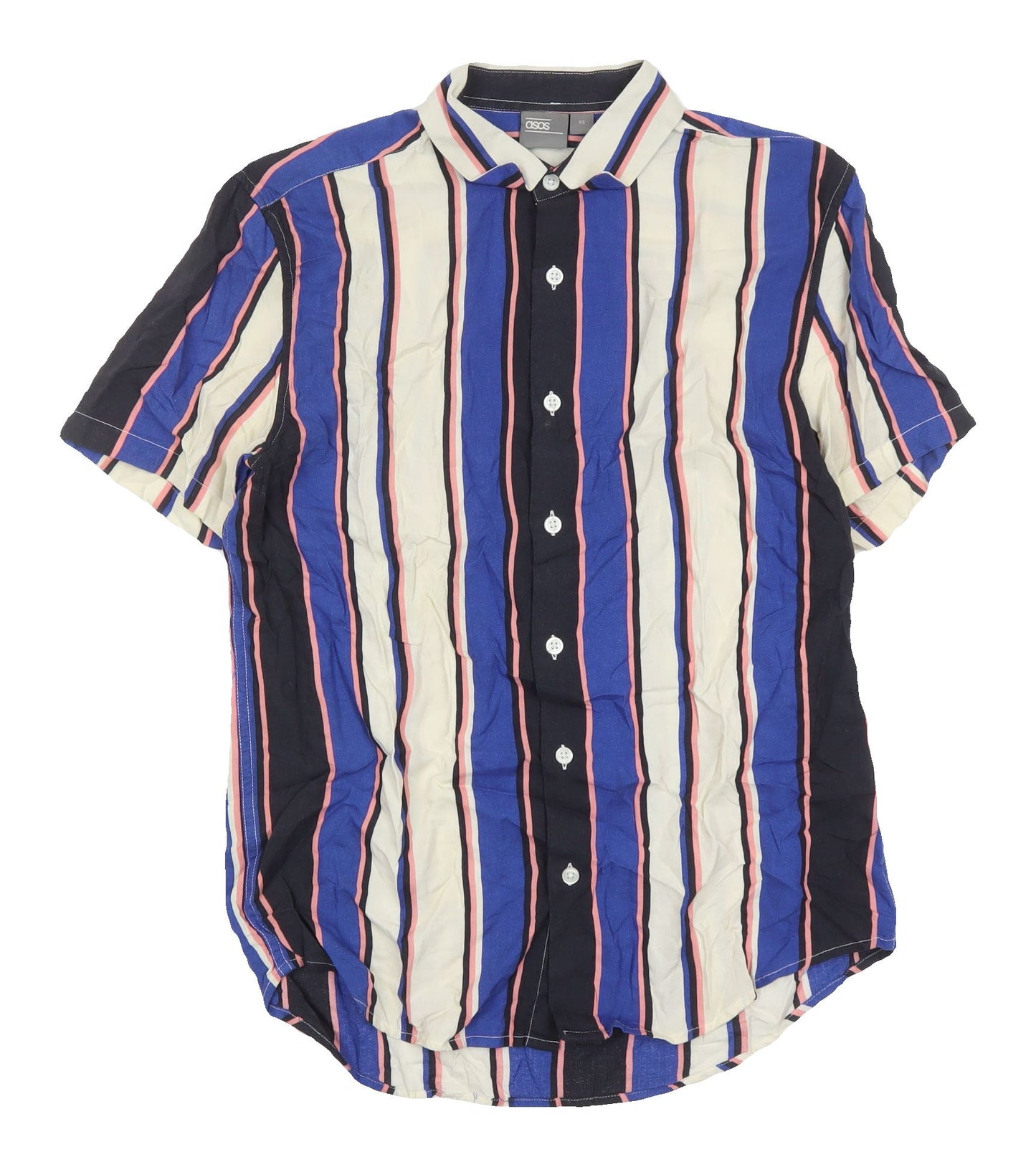 ASOS Men's Multicoloured Striped Button-Up Shirt XS