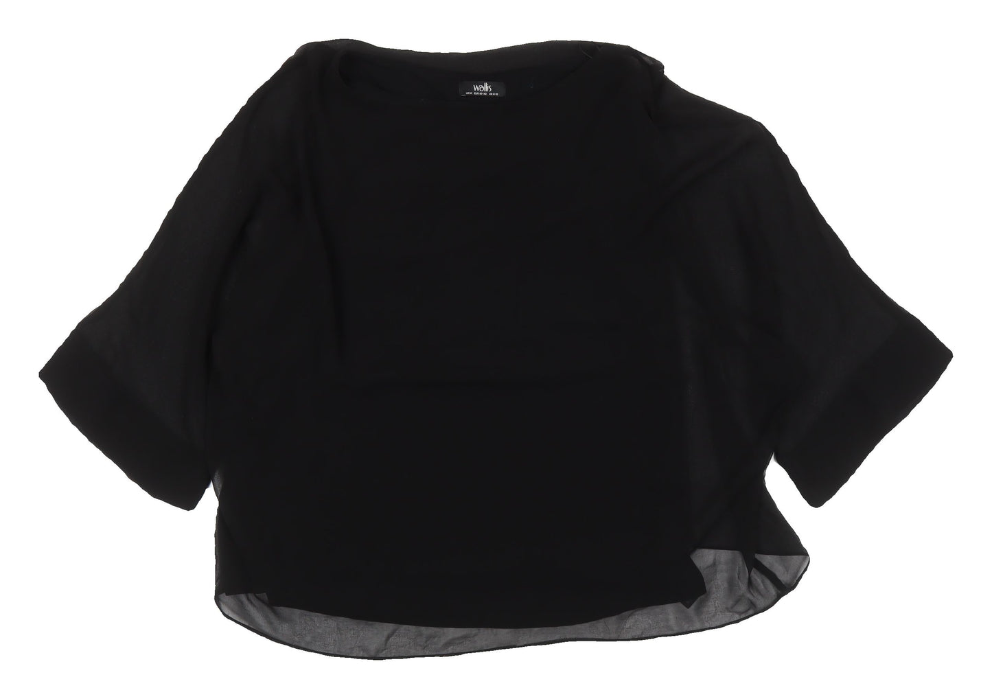 Wallis Women's Black Blouse M Polyester Stylish Casual