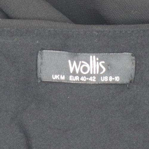 Wallis Women's Black Blouse M Polyester Stylish Casual