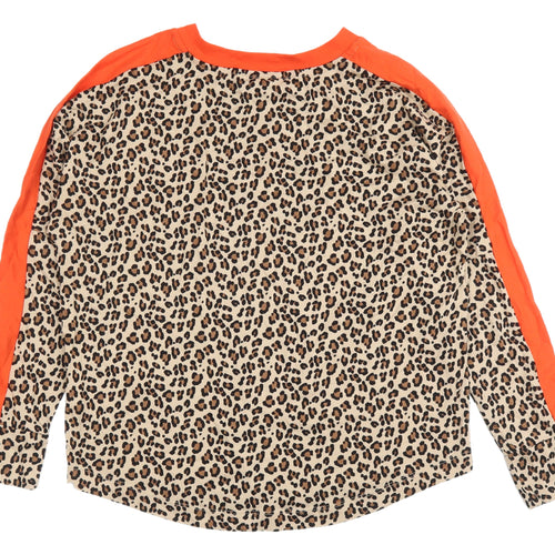 Next Beige Animal Print Women's T-Shirt Size S