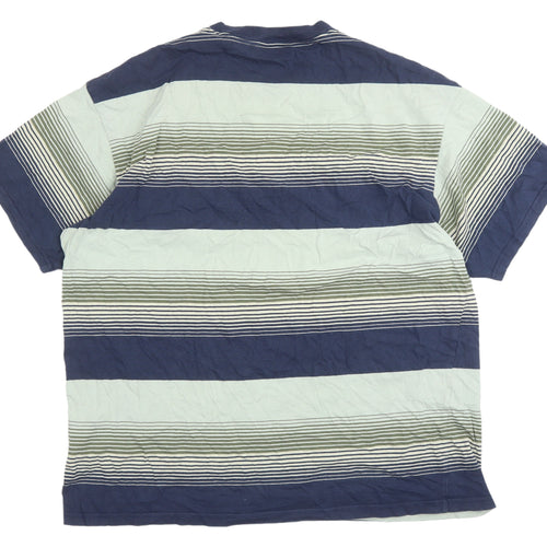 Carhartt Men's XL Blue Green Striped T-Shirt