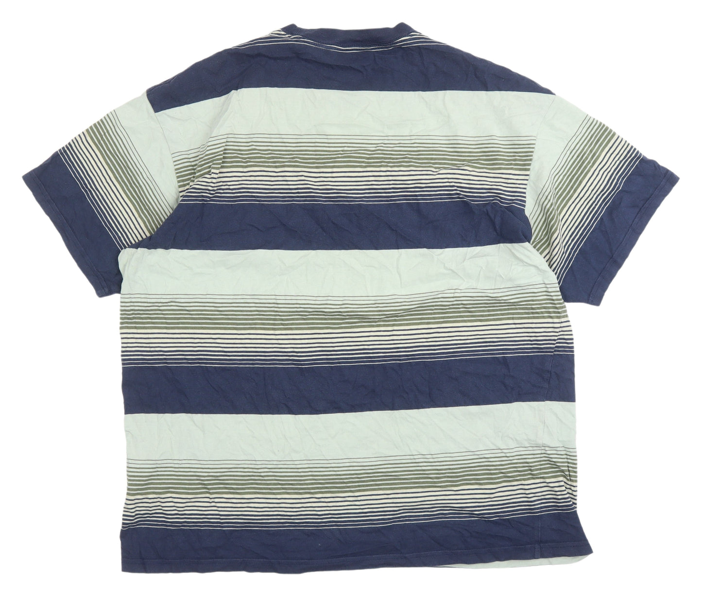 Carhartt Men's XL Blue Green Striped T-Shirt