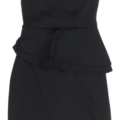 Oasis Women's Black Bodycon Strapless Dress Size 8