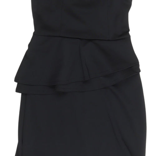 Oasis Women's Black Bodycon Strapless Dress Size 8