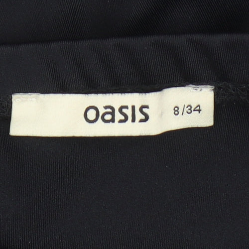Oasis Women's Black Bodycon Strapless Dress Size 8