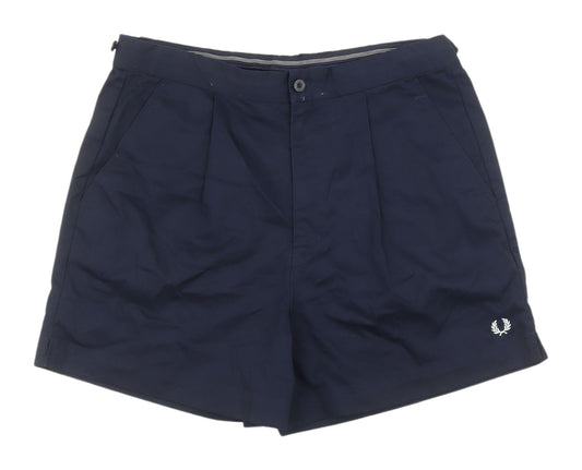 Fred Perry Unisex Blue Chino Shorts L Casual Style