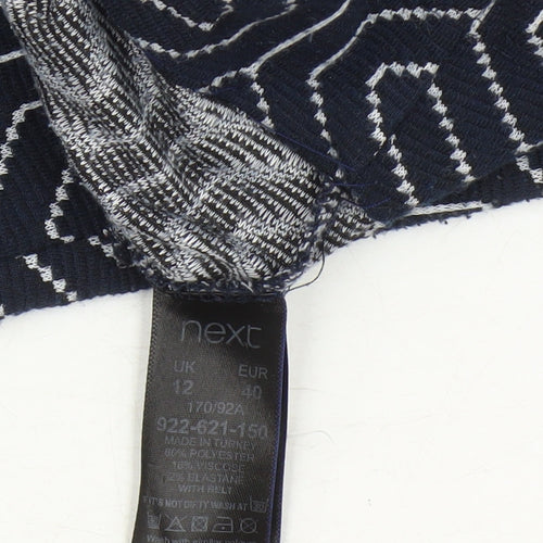 Next Women's Blue Geometric Sheath Dress, Size 12