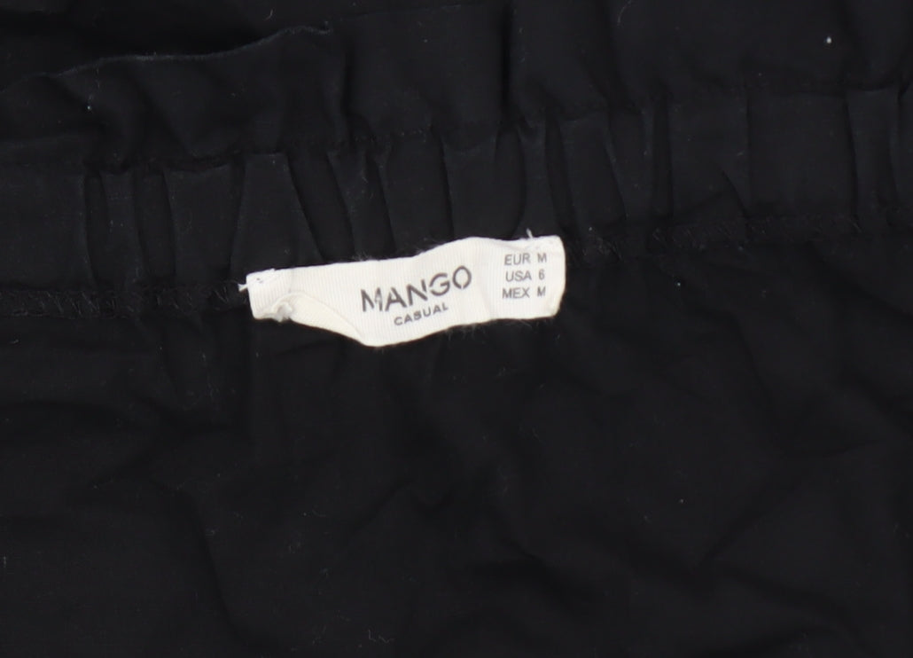 Mango Black Off Shoulder Shift Dress - M