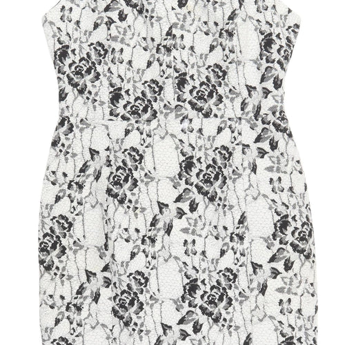 Next Women's Multicoloured Floral Sheath Dress Size 10