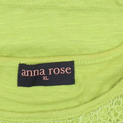 Anna Rose Green Sleeveless T-Shirt Women XL